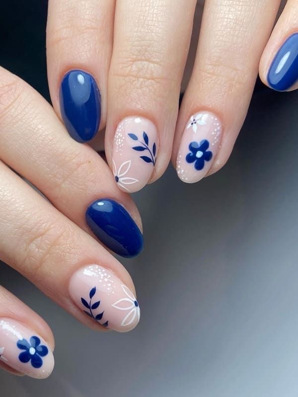 Navy Blue Nail Designs