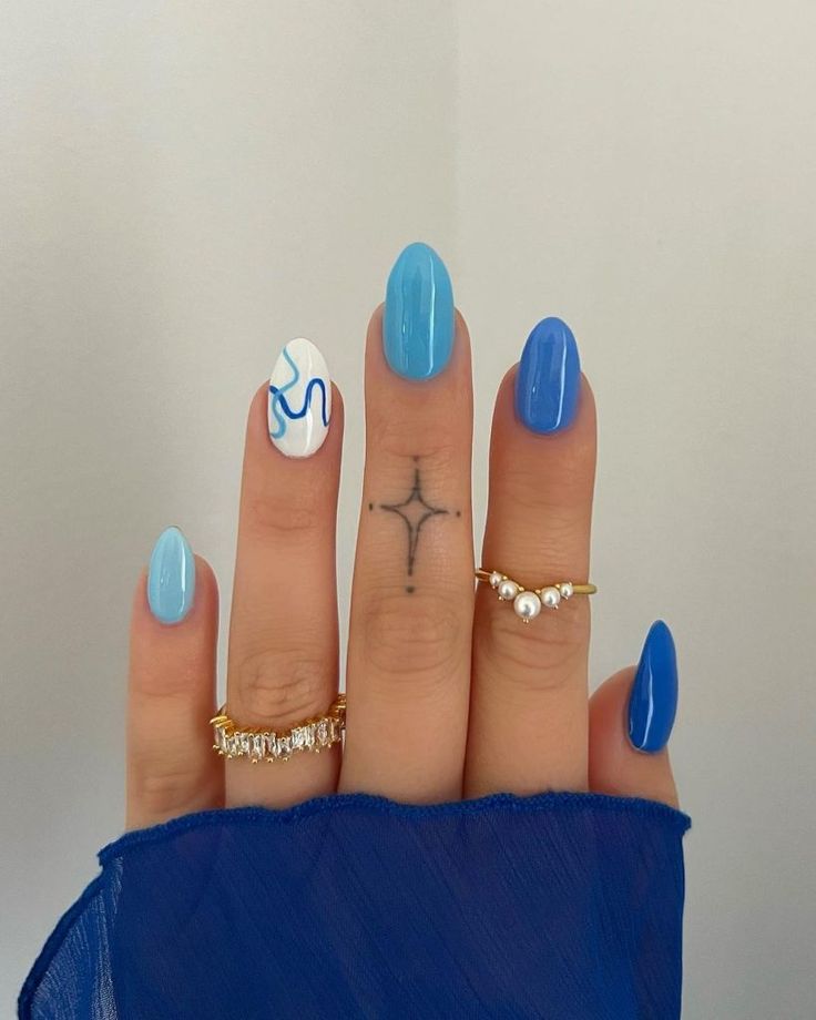 Sky Blue Acrylic Nails