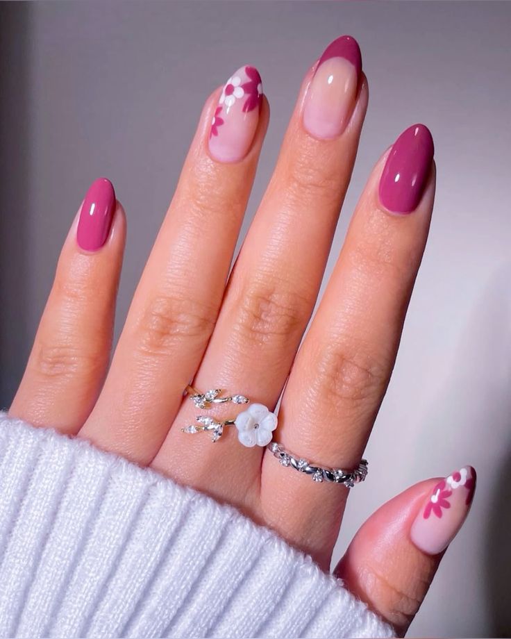 Fuchsia Glam Nails